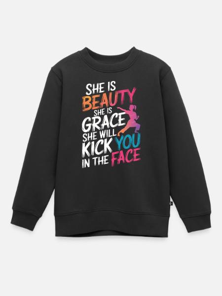 Karaté Karaté Combattant Arts Martiaux - Sweat Premium enfant bio - noir