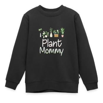 Plant Mommy Funny Houseplant Maman - Sweat Premium enfant bio - noir - Devant - AI Model Kid Female (0cm)