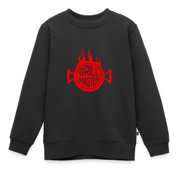 Grill Master Matching - Kinder Premium Organic Sweatshirt - Schwarz - Vorne - AI Model Kid Female (0cm)