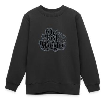 Du bist ein Wunder - Kinder Premium Organic Sweatshirt - Schwarz - Vorne - AI Model Kid Female (0cm)