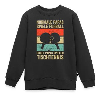 Tischtennis Papa Tischtennis Papa Geschenk - Kinder Premium Organic Sweatshirt - Schwarz - Vorne - AI Model Kid Female (0cm)