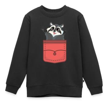 Ratons laveurs cadeau raton laveur - Sweat Premium enfant bio - noir - Devant - AI Model Kid Female (0cm)