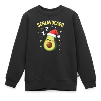 Schlavocado Offiziell Schlafanzug Schlaf - Kinder Premium Organic Sweatshirt - Schwarz - Vorne - AI Model Kid Female (0cm)