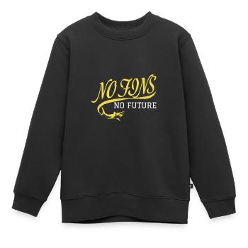 No Fins No Future Safe Sharks - Kinder Premium Organic Sweatshirt - Schwarz - Vorne - AI Model Kid Female (0cm)