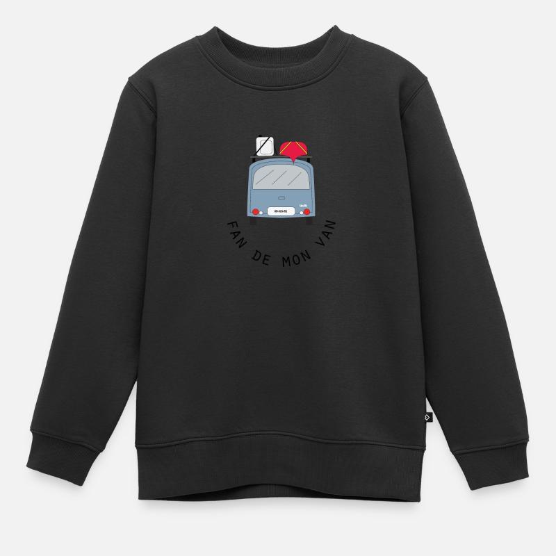 fan de mon van - Sweat Premium enfant bio - noir