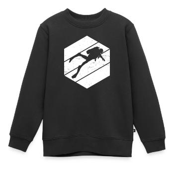 Plongée Scuba Divers Diver Ladies - Sweat Premium enfant bio - noir - Devant - AI Model Kid Female (0cm)