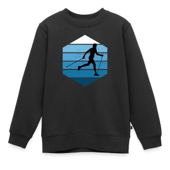 Herren Walking Walken Nordic Walking Damen - Kinder Premium Organic Sweatshirt - Schwarz - Vorne - AI Model Kid Female (0cm)