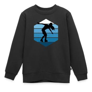Roller Skating Skate Roller Skating Roller Skates - Kinder Premium Organic Sweatshirt - Schwarz - Vorne - AI Model Kid Female (0cm)