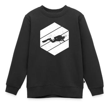 Plongée sous-marine Plongée sous-marine Plongée libre - Sweat Premium enfant bio - noir - Devant - AI Model Kid Female (0cm)