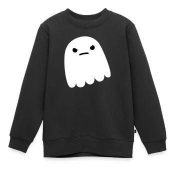 Fantôme très malheureux (Fantôme en colère) - Sweat Premium enfant bio - noir - Devant - AI Model Kid Female (0cm)