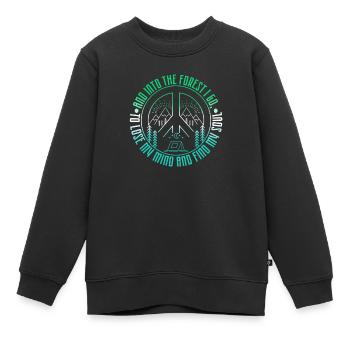 Et dans la forêt, je vais perdre mon esprit et trouver - Sweat Premium enfant bio - noir - Devant - AI Model Kid Female (0cm)