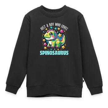 DinosaAmoureux des dinosaures, Fan de dinosaures, Paléontologue - Sweat Premium enfant bio - noir - Devant - AI Model Kid Female (0cm)