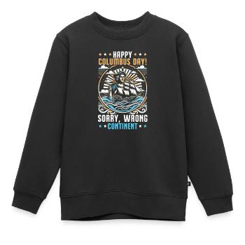 Columbus Day Amerika 1492 Usa Entdeckung - Kinder Premium Organic Sweatshirt - Schwarz - Vorne - AI Model Kid Female (0cm)