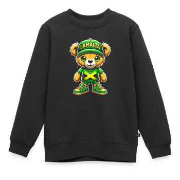 Nationalité du pays battant pavillon de la Jamaïque, I - Sweat Premium enfant bio - noir - Devant - AI Model Kid Female (0cm)