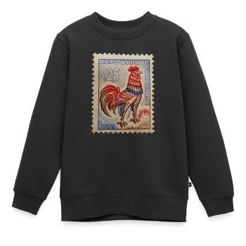 Frankreich - Kinder Premium Organic Sweatshirt - Schwarz - Vorne - AI Model Kid Female (0cm)