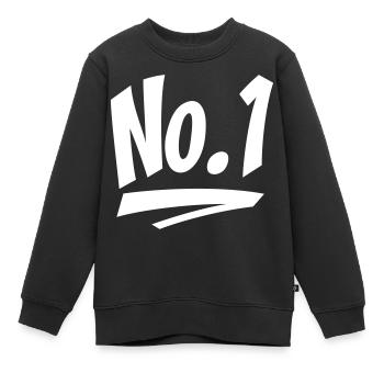 Nummer eins - Kinder Premium Organic Sweatshirt - Schwarz - Vorne - AI Model Kid Female (0cm)