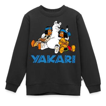 Yakari mit Schneeball - Kinder Premium Organic Sweatshirt - Schwarz - Vorne - AI Model Kid Female (0cm)