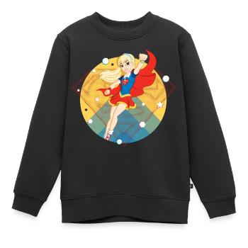 DC Super Hero Girls Supergirl - Kinder Premium Organic Sweatshirt - Schwarz - Vorne - AI Model Kid Female (0cm)