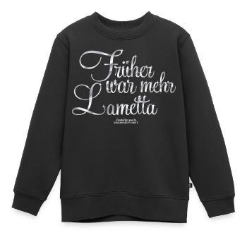 Früher war mehr Lametta - Kinder Premium Organic Sweatshirt - Schwarz - Vorne - AI Model Kid Female (0cm)