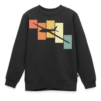 Model aircraft - Kids Premium Organic Sweatshirt - black - Front - AI Model Kid Female (0cm)