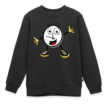 Lustige Uhr - Glückliche Uhr - Kinder Premium Organic Sweatshirt - Schwarz - Vorne - AI Model Kid Female (0cm)