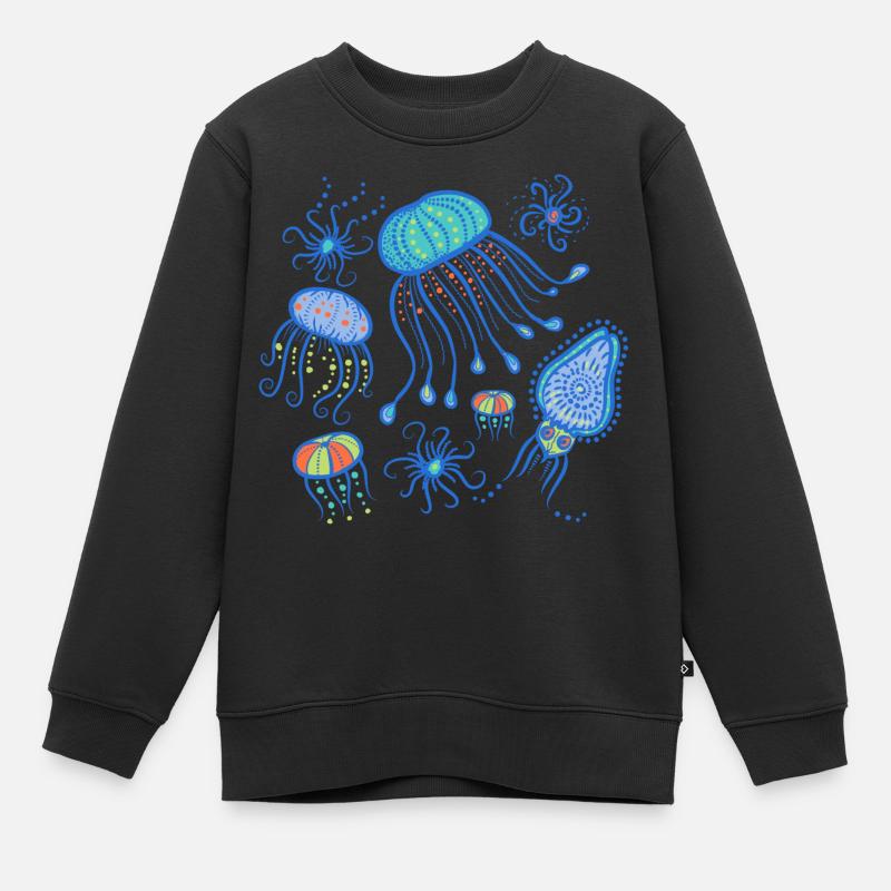 Buntes Meer - Kinder Premium Organic Sweatshirt - Schwarz
