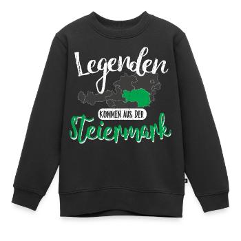Legenden kommen aus der Steiermark - Kinder Premium Organic Sweatshirt - Schwarz - Vorne - AI Model Kid Female (0cm)