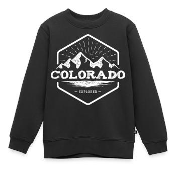 Colorado Explorer - Kinder Premium Organic Sweatshirt - Schwarz - Vorne - AI Model Kid Female (0cm)