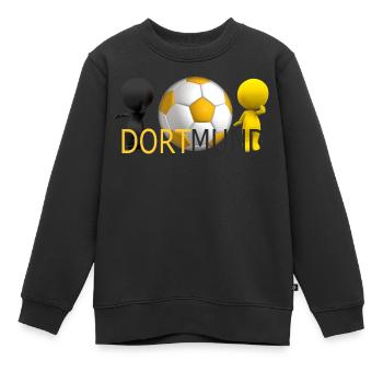 Dortmund - Kinder Premium Organic Sweatshirt - Schwarz - Vorne - AI Model Kid Female (0cm)
