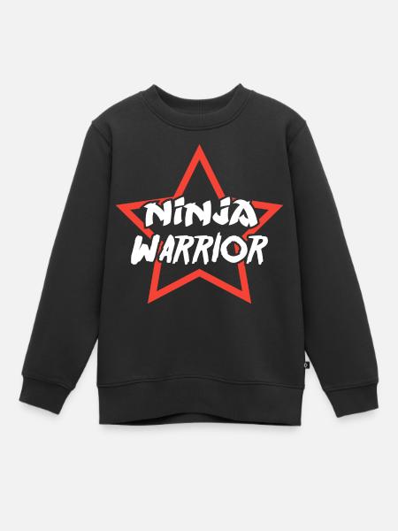 Ninja Warrior - Sweat Premium enfant bio - noir