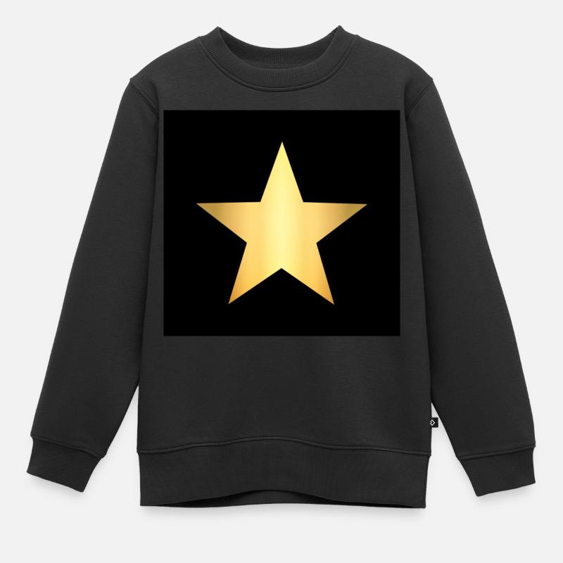 masque noir étoile dorée étoile dorée - Sweat Premium enfant bio - noir