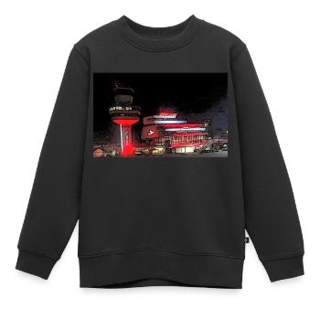 Flughafen Tegel / TXL Danke TXL - Kinder Premium Organic Sweatshirt - Schwarz - Vorne - AI Model Kid Female (0cm)