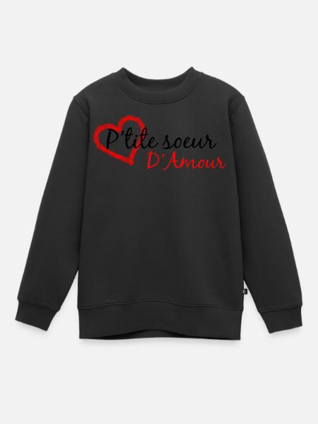Petite soeur d'amour - Sweat Premium enfant bio - noir