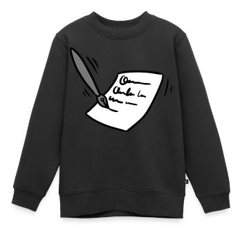 Letter fountain pen Letter ink pen gift idea - Kids Premium Organic Sweatshirt - black - Front - AI Model Kid Female (0cm)