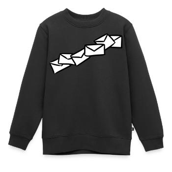 Briefe Nachrichten Sendung message letters - Kinder Premium Organic Sweatshirt - Schwarz - Vorne - AI Model Kid Female (0cm)