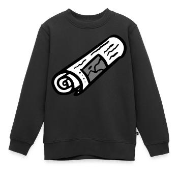 Journal de journal newspaper - Sweat Premium enfant bio - noir - Devant - AI Model Kid Female (0cm)
