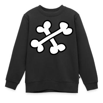 Chien os os chien propriétaire chien cadeau - Sweat Premium enfant bio - noir - Devant - AI Model Kid Female (0cm)