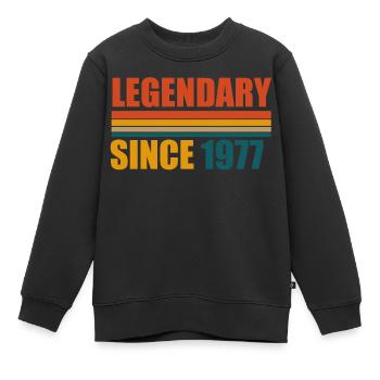 legendär seit 1977 - Kinder Premium Organic Sweatshirt - Schwarz - Vorne - AI Model Kid Female (0cm)