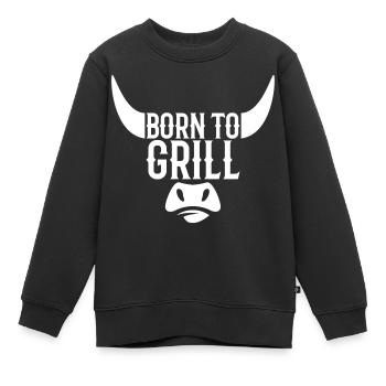 Grillschürze - Born to grill - Kinder Premium Organic Sweatshirt - Schwarz - Vorne - AI Model Kid Female (0cm)