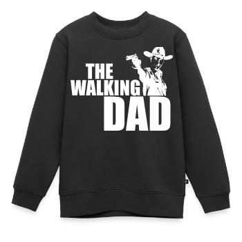 THE WALKING DAD - Kinder Premium Organic Sweatshirt - Schwarz - Vorne - AI Model Kid Female (0cm)