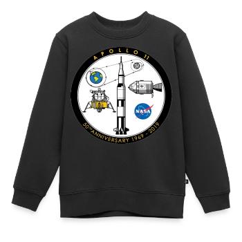 ESA Retro Apollo 11 Rétro Astronaute rétro - Sweat Premium enfant bio - noir - Devant - AI Model Kid Female (0cm)