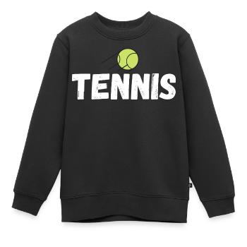 tennis / Tennis / Tennis / Tennis / Tennis jouer - Sweat Premium enfant bio - noir - Devant - AI Model Kid Female (0cm)