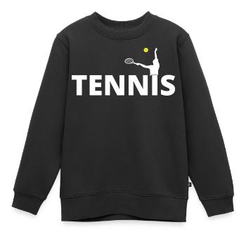 tennis / Tennis / Tennis / Tennis / Tennis jouer - Sweat Premium enfant bio - noir - Devant - AI Model Kid Female (0cm)