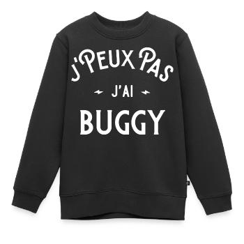 je peux pas j'ai buggy idée cadeau humour - Sweat Premium enfant bio - noir - Devant - AI Model Kid Female (0cm)