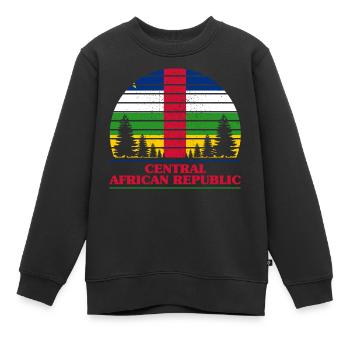 Zentralafrikanische Republik - Kinder Premium Organic Sweatshirt - Schwarz - Vorne - AI Model Kid Female (0cm)