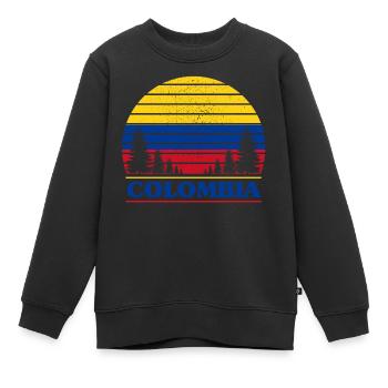 Colombie - Sweat Premium enfant bio - noir - Devant - AI Model Kid Female (0cm)