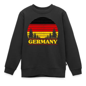 Allemagne - Sweat Premium enfant bio - noir - Devant - AI Model Kid Female (0cm)
