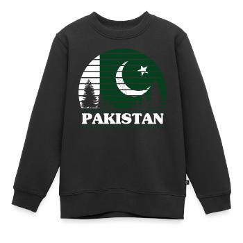 Pakistan - Sweat Premium enfant bio - noir - Devant - AI Model Kid Female (0cm)