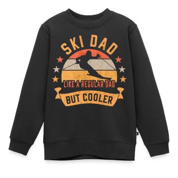 Ski Dad Cooler Daddy SkiEr Ski Mountain - Kinder Premium Organic Sweatshirt - Schwarz - Vorne - AI Model Kid Female (0cm)