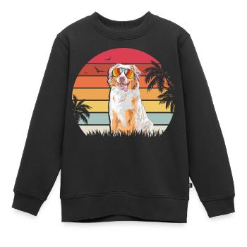 Aussie Australian Shepherd - Kinder Premium Organic Sweatshirt - Schwarz - Vorne - AI Model Kid Female (0cm)